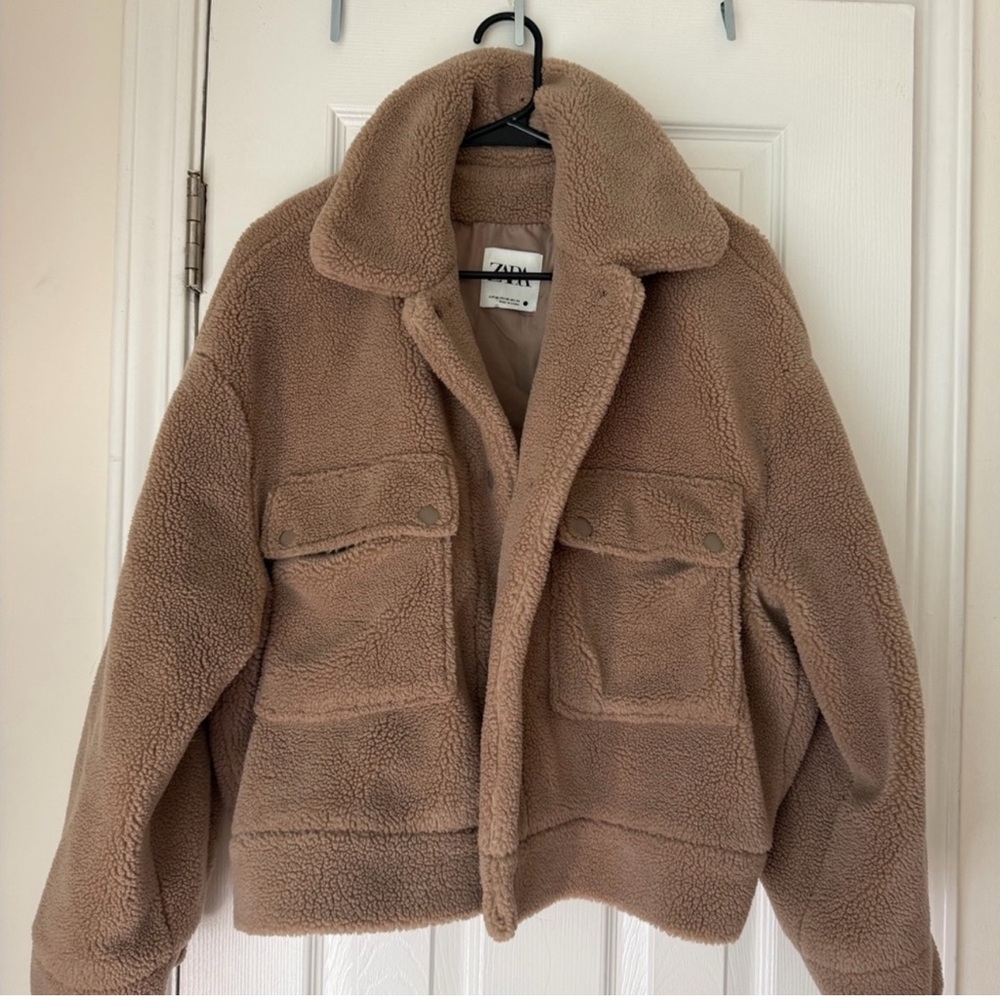 Zara Tan Sherpa Jacket